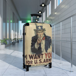 Uncle Sam Want You design Suitcase | Vintage American Poster luggage 8