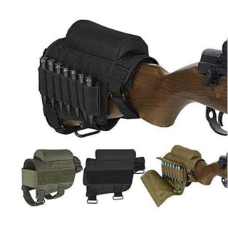 Outdoor Tactical Cheek Rest Bag | Bullet Pouch 2-in-1 Gun Stock Bag