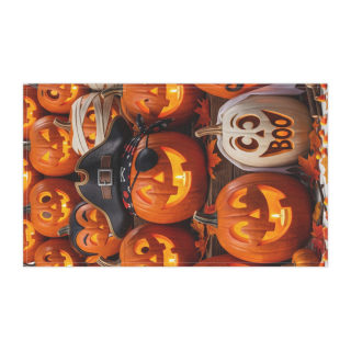 Jack-o'-Lantern Patchwork Tea Towel | Halloween Pumpkin Boo 3