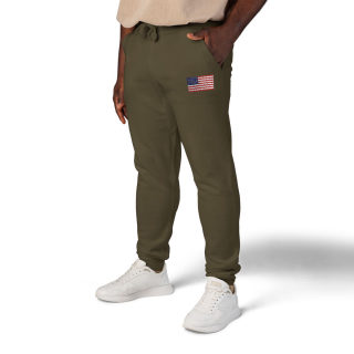 American flag embroidered sweatpants 59