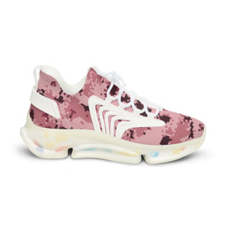 Pink Digital Camo Men's Mesh Sneakers | Athletic Running Shoes 14