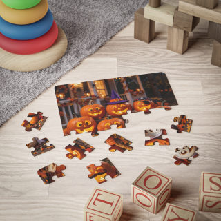 Jack-o'-Lantern Pumpkin Pile Kids Puzzle 3
