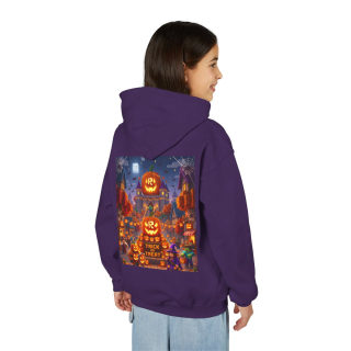 Spooky Pumpkin Patch Trick or Treat Kids Hoodie 93