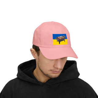 Grill Skewers on Blue Yellow Flag Dad Cap | BBQ Ukraine Baseball Hat 54