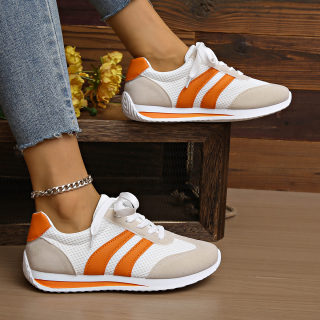 Casual Lace-Up Flat Sports Shoes | Women's 4