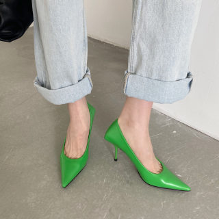 Women's Pointed-Toe Pumps | Thin High Heels, PU Leather 3