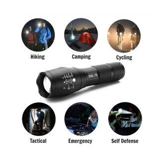 a100 Handheld LED Flashlight | Rechargeable Telescopic Zoom, T6/L2 4