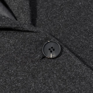 Elegant Medium-Long Wool Coat for Women | Dark Gray Commute Style 4