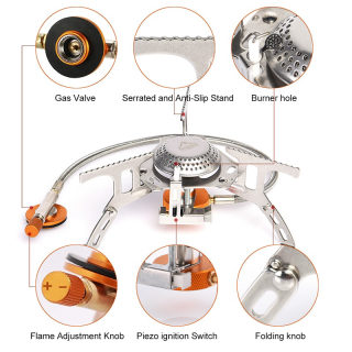 Widesea Foldable Camping Gas Stove, 3000W 6