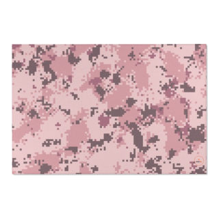 Pink Digital Camo Area Rug 6