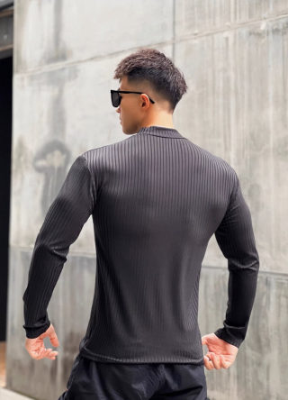 Men's Fall Long Sleeve Quick-Dry Fitted Sport Shirt | Running Basketball 4
