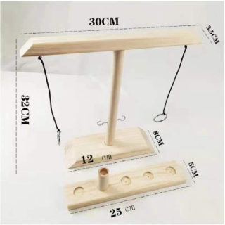 Wooden Ring Toss Game, Indoor & Outdoor Family Fun 3