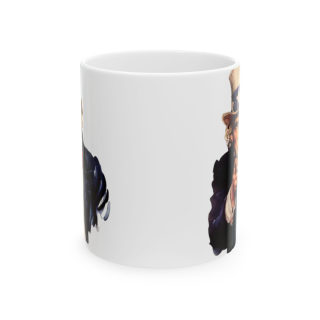 Steampunk Fox Portrait Mug | Ceramic Coffee Cup 3