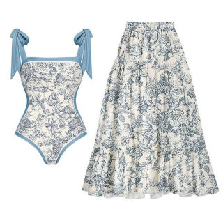 One-piece swimsuit (tie-up)