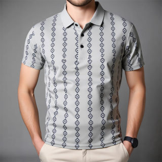 Trendy Casual Seamless Polo Shirt for Young Adults