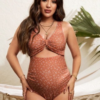 Floral one-piece swimsuit