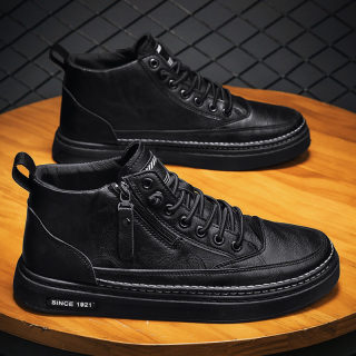 Men's Martin-Style High-Top Boots | Black Work & Casual Boots 2