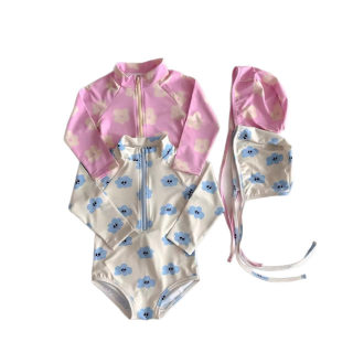 Floral one-piece swimsuit (long-sleeve) 5