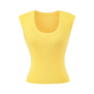 Sleeveless U-Neck Knitted Top 2
