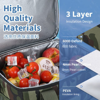 Outdoor Double-Layer Camouflage Cooler Bag | Large Capacity Shoulder Tote 3