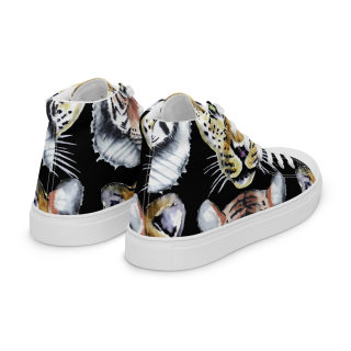 Men's High-Top Canvas Shoes "Lion Print" 23