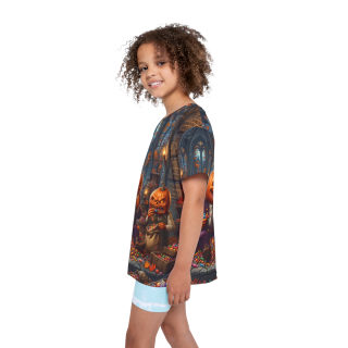 Jack-O'-Lantern Trick-or-Treaters Kids Jersey 8