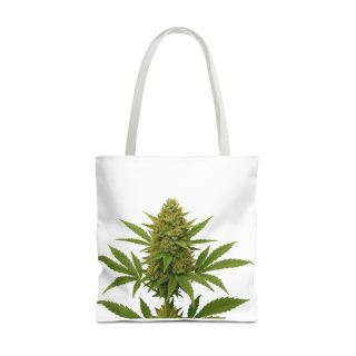 Cannabis Bud Illustration Tote | Botanical Cannabis Plant Tote 9