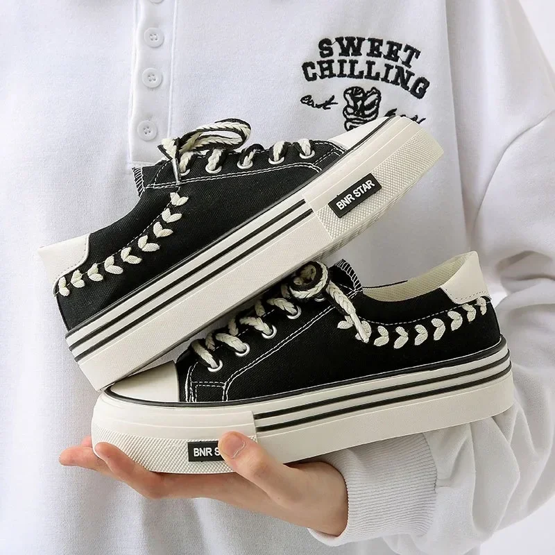 Women's Platform Canvas Trainers | Height-Boosting Chunky Sneakers 4