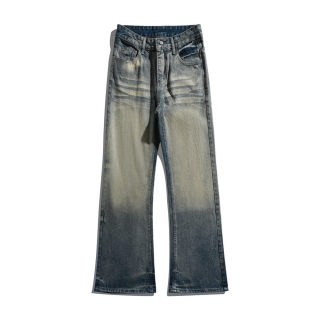 Loose Gradient Faded Straight Leg Jeans
