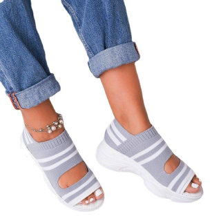 Women's Elastic Flat Peep-Toe Summer Shoes 5