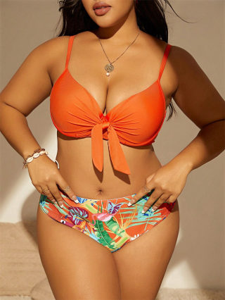 Plus Size Floral bikini set 6