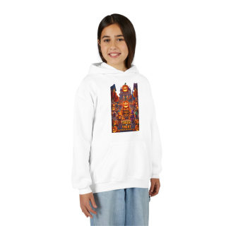 Spooky Pumpkin Patch Trick or Treat Kids Hoodie 34