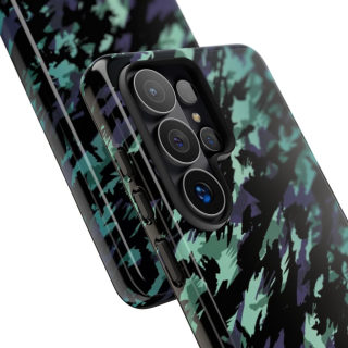 Teal Black Abstract Camo Phone Case 126