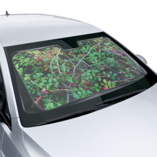 Cranberry Brush Car Sun Shade | Nature Foliage Windshield Cover 5