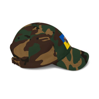 Grill Skewers on Blue Yellow Flag Dad Cap | BBQ Ukraine Baseball Hat 37