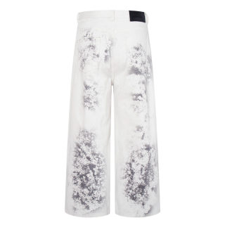 Men's Loose Denim Pants | Street Retro Ink Pattern 3