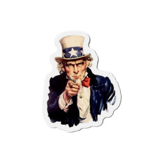 Uncle Sam Pointing Die-Cut Magnet | Patriotic Americana Refrigerator Magnet 4