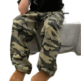 Camouflage Casual Wide Leg Washed Workwear Jeans | Men's 5