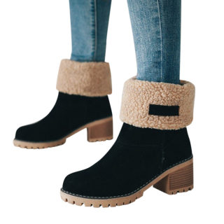Women's Warm Flock-Lined Martin-Style Snow Boots 2