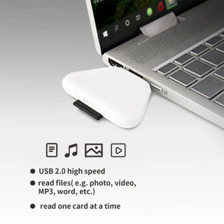 Memory card reader — 3-in-1 memory card reader with triangular magnetic cap 3