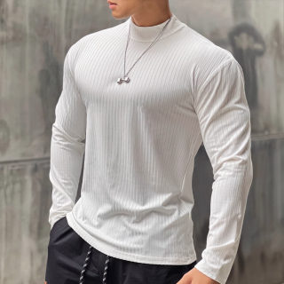 Men's Fall Long Sleeve Quick-Dry Fitted Sport Shirt | Running Basketball 3