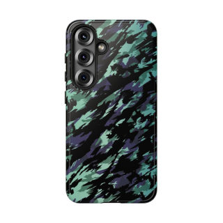 Teal Black Abstract Camo Phone Case 78