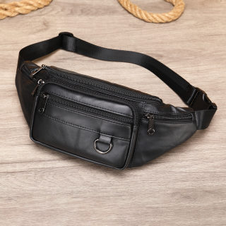 Men's Sheepskin Waist Bag for Phone 5