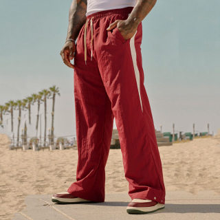 Men's Loose-Fit Oversized Cotton-Linen Trousers