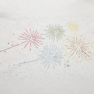 Batch Color Dot Firework Embroidery T-Shirt | Unisex Trendy Loose 3