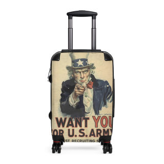 Uncle Sam Want You design Suitcase | Vintage American Poster luggage 4