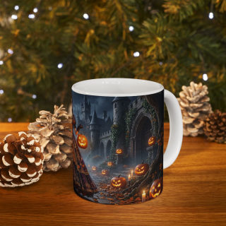 Victorian Pumpkin Lady Mug | Halloween Jack-o'-Lantern Ceramic Mug 15