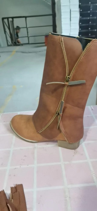 Side Zipper Chunky Heel Mid-Calf Boots | Women's Retro Round Toe 6